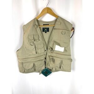 Vintage 90s Crystal River Fishing Vest with Trout Net L NWT